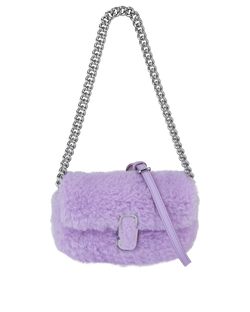 The Mini J Marc Shoulder Bag, Leather/Faux Fur, Purple, FSL1283, S/DB, 3*